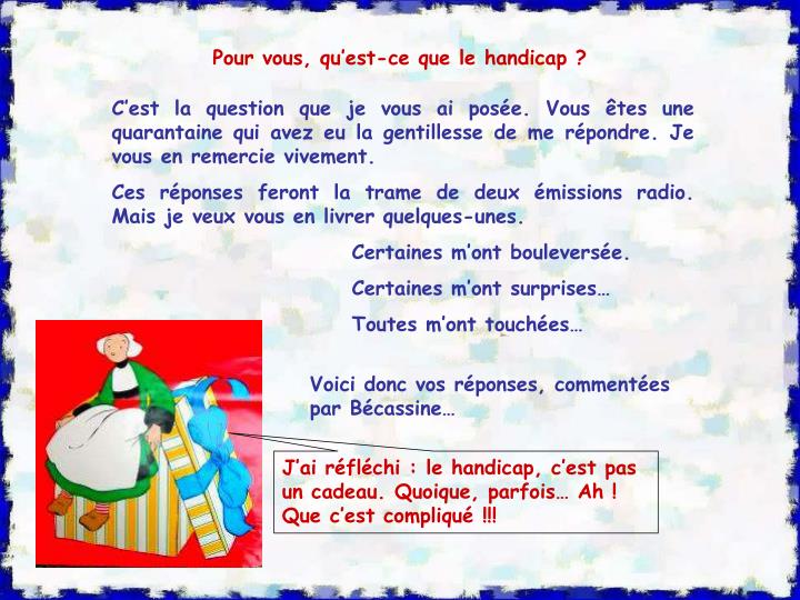 Qu Est Ce Que Le Cern PPT - QU EST CE QUE LE HANDICAP ? PowerPoint Presentation - ID:1735934