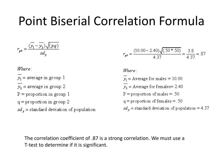 PPT Point Biserial Correlation Example PowerPoint Presentation ID