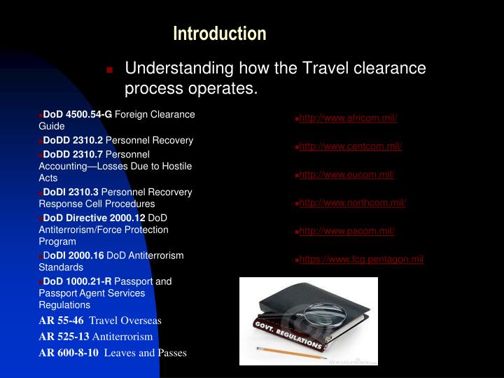 Foreign Clearance Manual