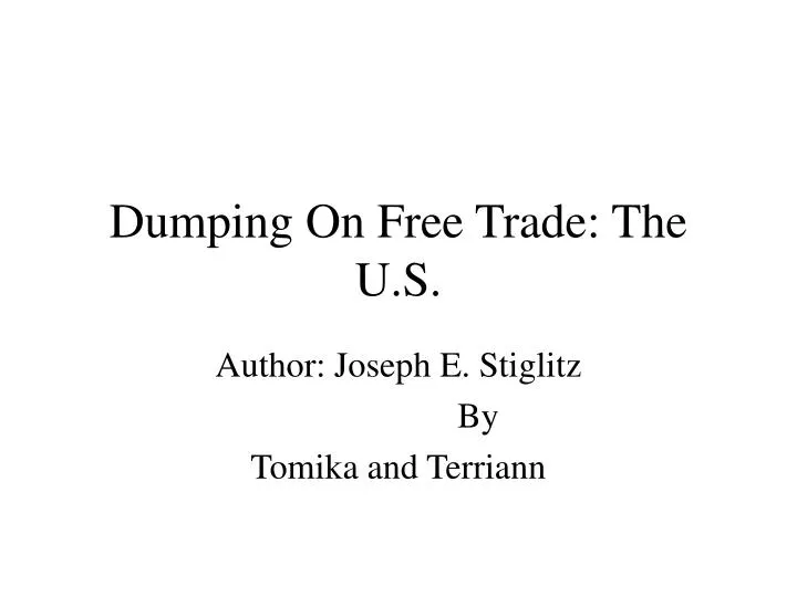 dumping subsidy and trade disputes essay dumping subsidy and trade disputes essay