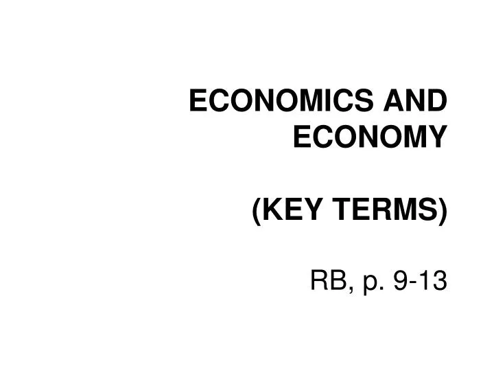 Macroeconomics key terms