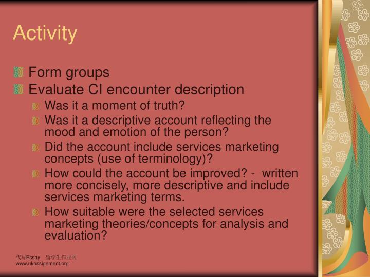 Service encounters thesis