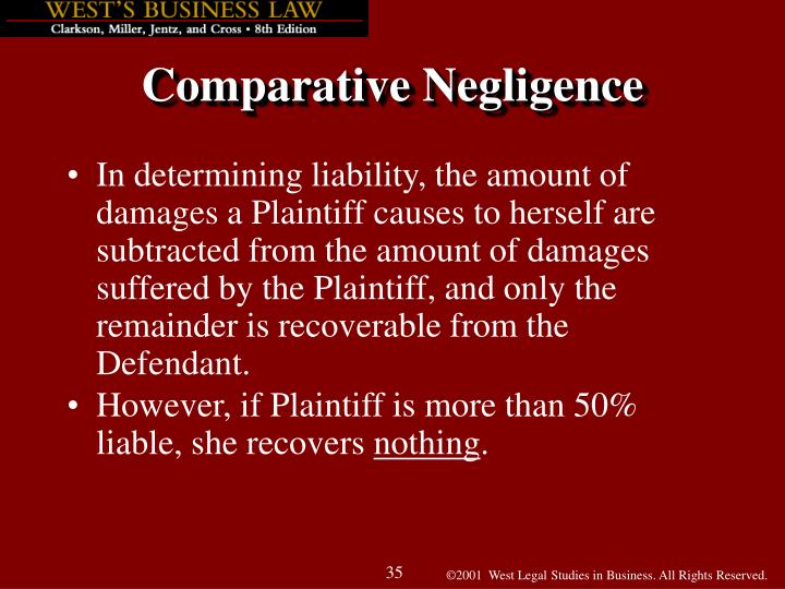what are the two types of comparative negligence
