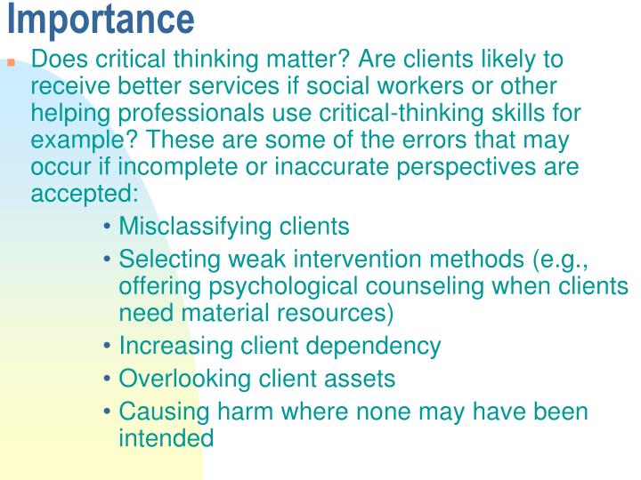 importance of critical thinking in psychology importance of critical thinking in psychology
