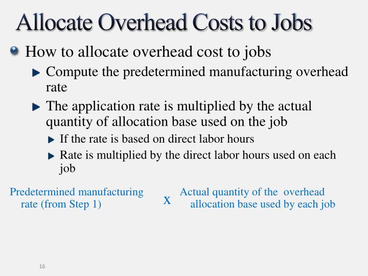 overhead allocation of cost Activity-based vs traditional costing the number of orders, setups, or tests the product actually uses does not impact the allocation of overhead costs when direct labor dollars are used to allocate overhead. overhead allocation of cost Activity-based vs traditional costing the number of orders, setups, or tests the product actually uses does not impact the allocation of overhead costs when direct labor dollars are used to allocate overhead.