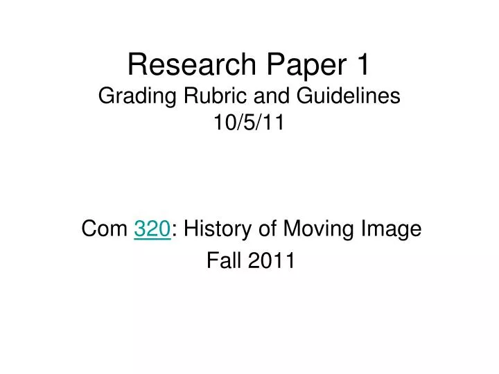 Online research paper grader