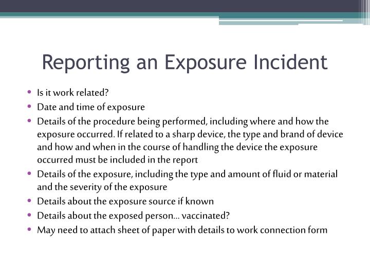 bloodborne pathogens exposure incident report form ppt bloodborne pathogens training powerpoint bloodborne pathogens exposure incident report form ppt bloodborne pathogens training powerpoint
