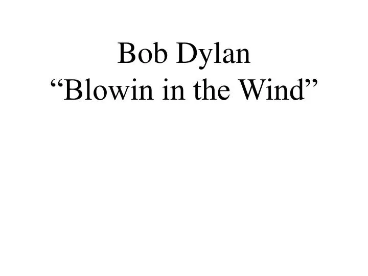 bob dylan blowin in the wind lyrics pdf
