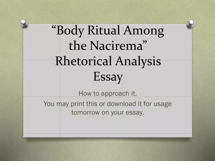 body rituals of the nacirema essay body rituals of the nacirema essay