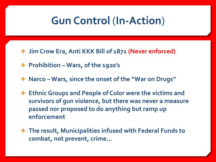 narrowed topics about gun control