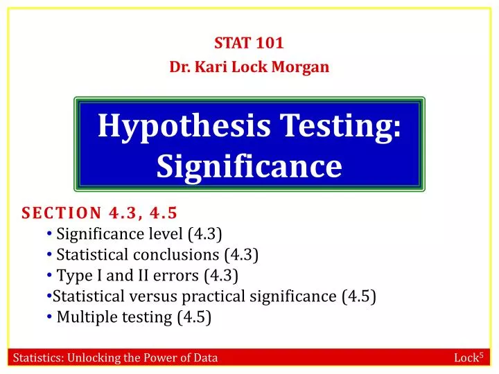 testing statistical significance testing statistical significance