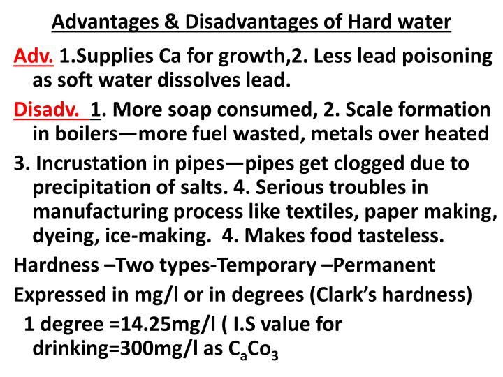 Advantage And Disadvantages Of Soft Water at Jacob Kennedy blog