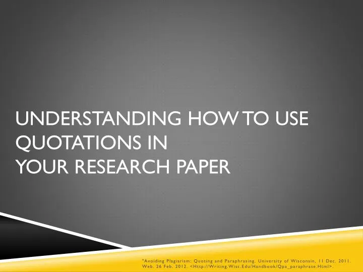 quote in research paper quote in research paper