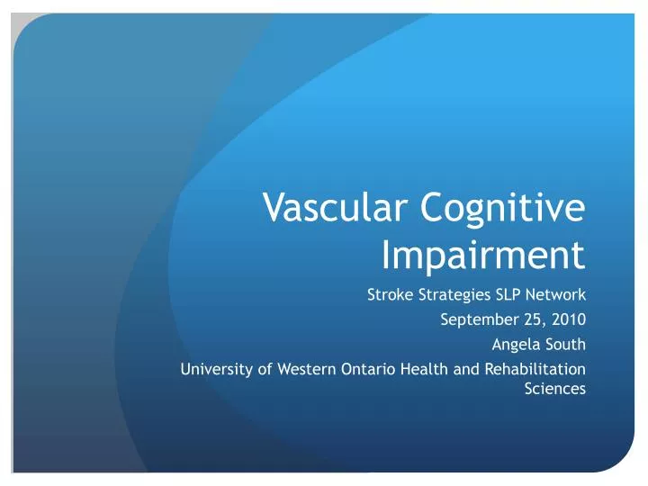 Adults With Cognitive Impairment Adults With Cognitive Impairment