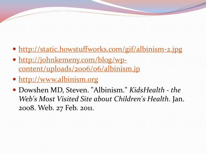 albinism essay Albinism essay - page:1 albinism is a very serious disease that could end up in death albinism is a recessive inherited defect in melanin. albinism essay Albinism essay - page:1 albinism is a very serious disease that could end up in death albinism is a recessive inherited defect in melanin.