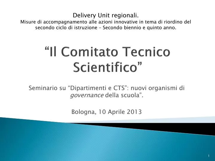 Ppt Il Comitato Tecnico Scientifico Powerpoint Presentation Free