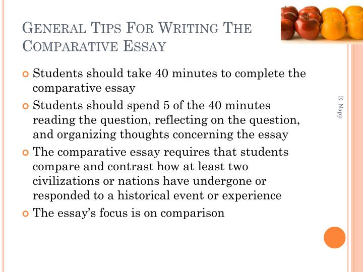 how to start a comparison essay