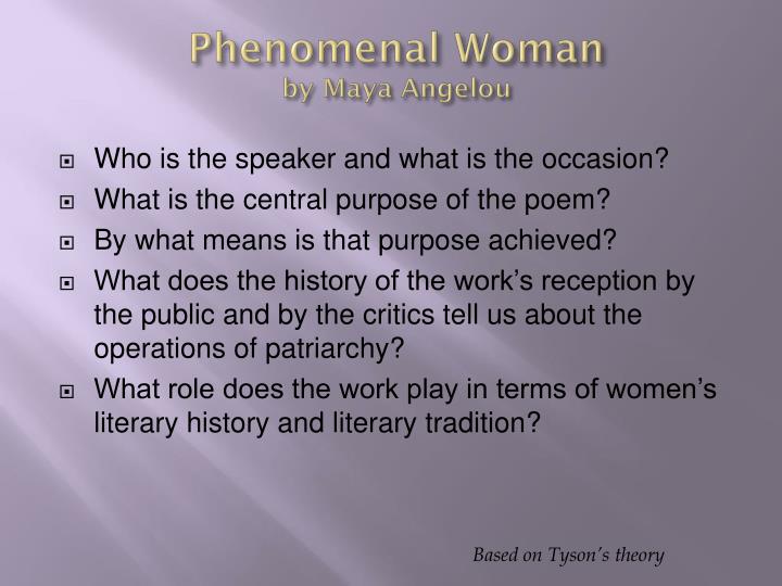 an analysis of the phenomenal women by maya angelou an analysis of the phenomenal women by maya angelou