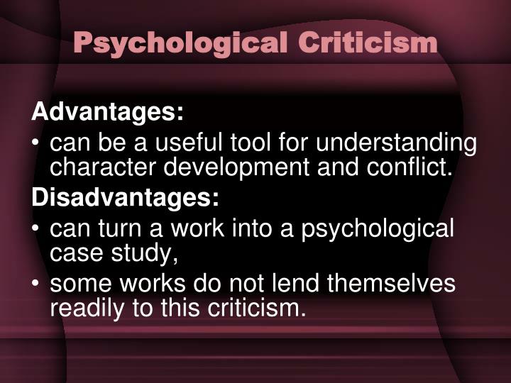 psychological criticism What is psychological criticism in literature psychological criticism refers to the way in which the work of a particular writer is analyzed through a. psychological criticism What is psychological criticism in literature psychological criticism refers to the way in which the work of a particular writer is analyzed through a.