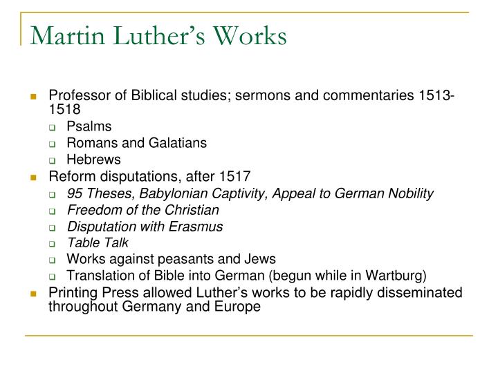 martin luther writings Here's a look at the life of dr martin luther king jr personal: birth date: january 15, 1929 death date: april 4, 1968 birth place: atlanta. martin luther writings Here's a look at the life of dr martin luther king jr personal: birth date: january 15, 1929 death date: april 4, 1968 birth place: atlanta.
