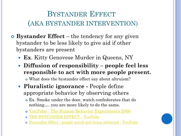 Observation Of The Bystander Effect