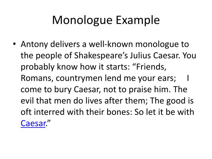 monologue examples