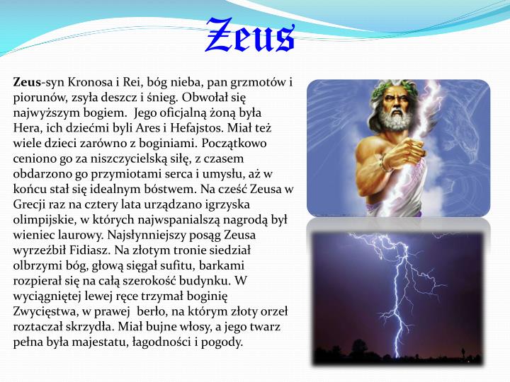 Ojciec Zeusa W Mitologii Greckiej PPT - Bogowie greccy PowerPoint Presentation - ID:1983302