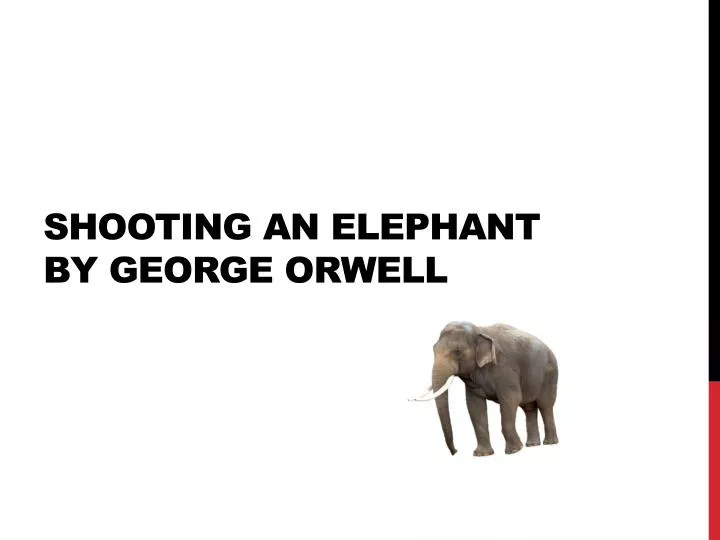 Comparison Of Shooting An Elephant By George