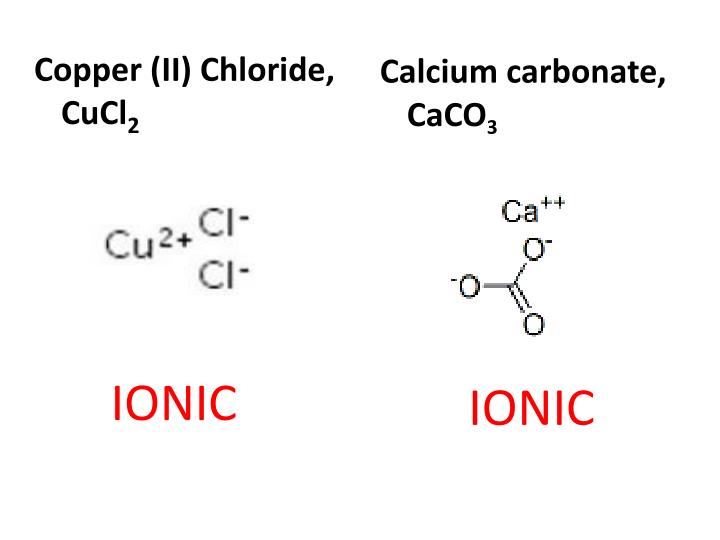 calcium carbonate formula ionic or covalent