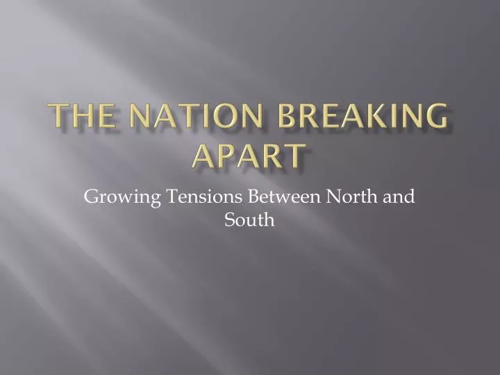 break down of compromise between 1820 break down of compromise between 1820