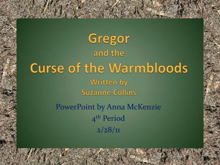 gregor and the curse of the warmbloods gregor and the curse of the warmbloods