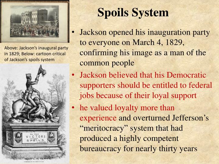the spoils system Chapters: john c calhoun, indian removal, spoils system, battle of new orleans, second bank of the united states, force bill, go to google play now. the spoils system Chapters: john c calhoun, indian removal, spoils system, battle of new orleans, second bank of the united states, force bill, go to google play now.