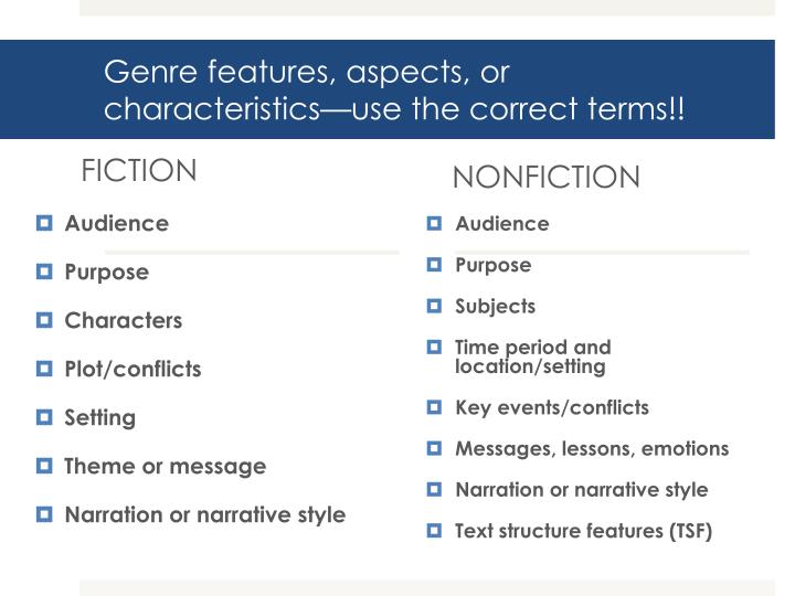 essay genre characteristics The efl learners' use of genre structures in their persian essays – mostly he observes the following characteristics necessary for every genre in professional. essay genre characteristics The efl learners' use of genre structures in their persian essays – mostly he observes the following characteristics necessary for every genre in professional.