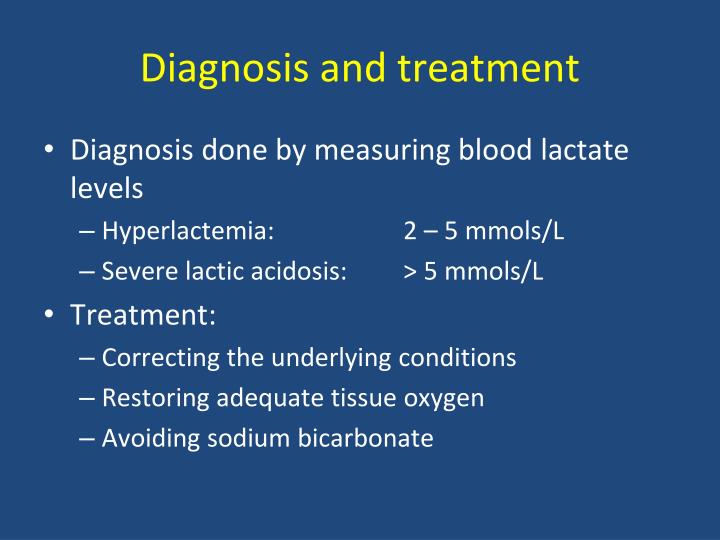 Lactic Acidosis Diagnosis
