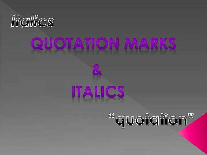 Dissertation Italics Quotation Marks