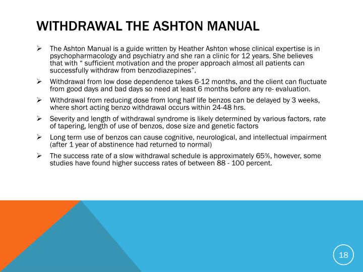 ashton manual for valium withdrawal schedule for clonazepam