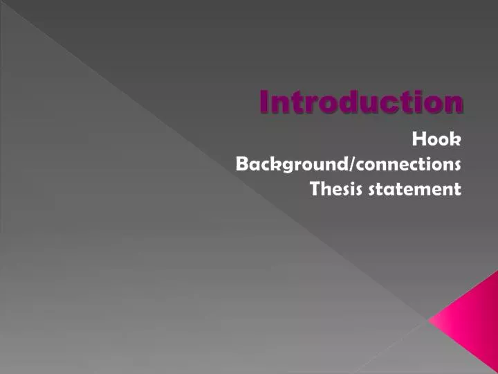 introduction of thesis introduction of thesis