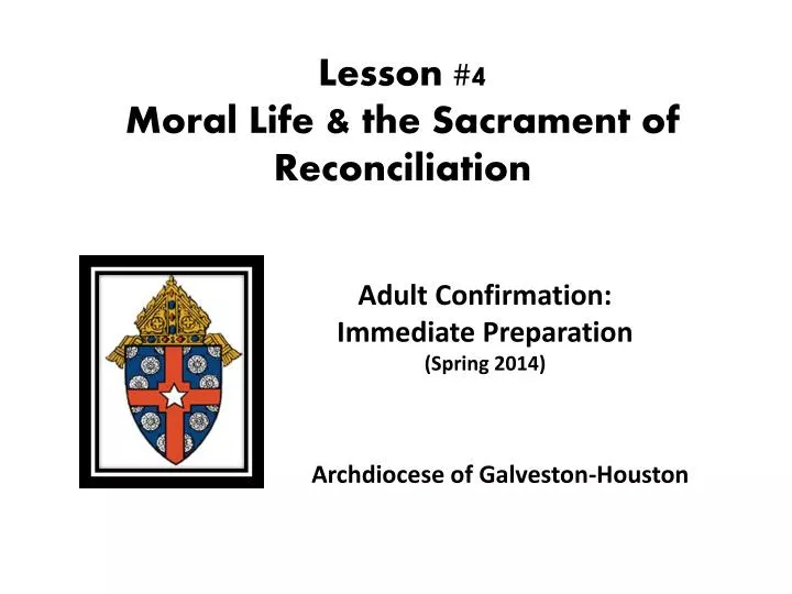 Preparing adults for confirmation