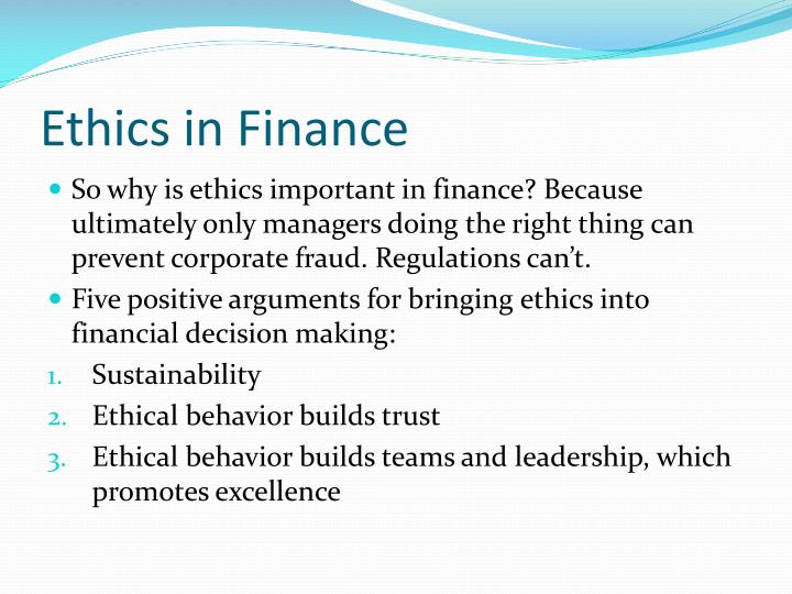 Stock options ethics