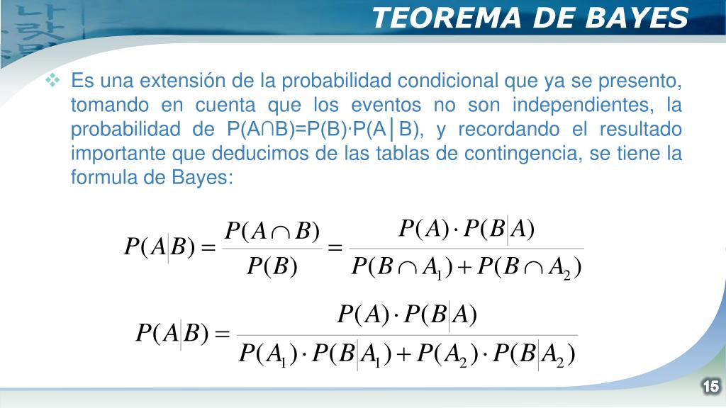 Ppt Probabilidad Condicional Y Teorema De Bayes Powerpoint