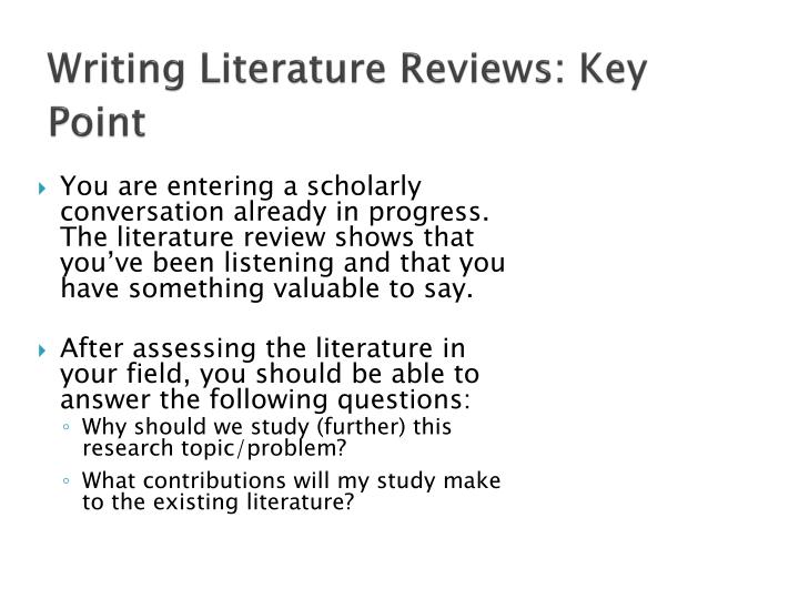 proposal writing literature review