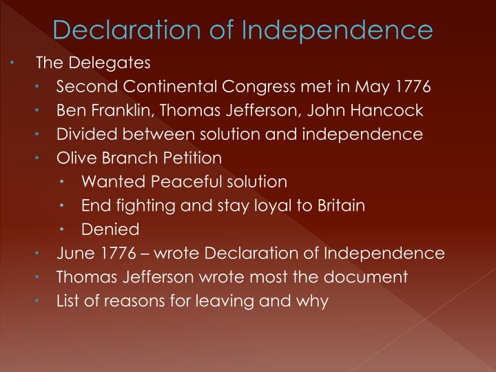 Reasons For The United States Independence