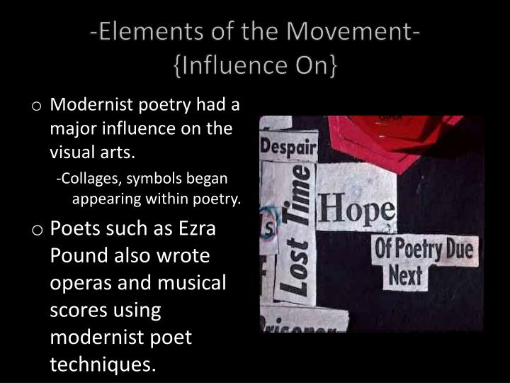 Elements Of Movement : Ppt modernist poetry powerpoint presentation id