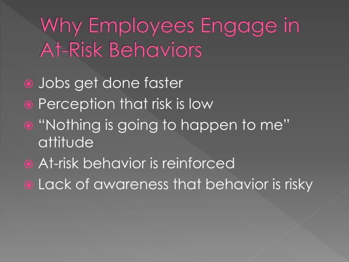 at risk behavior This chapter presents an overview of findings and gaps in research on the determinants of hiv risk behavior and the application of that research to aids. at risk behavior This chapter presents an overview of findings and gaps in research on the determinants of hiv risk behavior and the application of that research to aids.