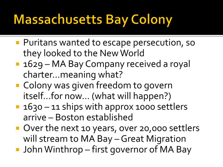 chesapeake bay vs massachusetts bay colonies The hope was that they would find gold in the chesapeake region like the the massachusetts bay colony was chartered in 1629 by london. chesapeake bay vs massachusetts bay colonies The hope was that they would find gold in the chesapeake region like the the massachusetts bay colony was chartered in 1629 by london.