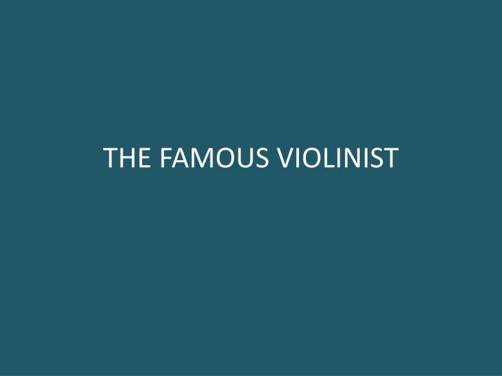 a review of the issue of abortion in judith thompsons violinist a review of the issue of abortion in judith thompsons violinist