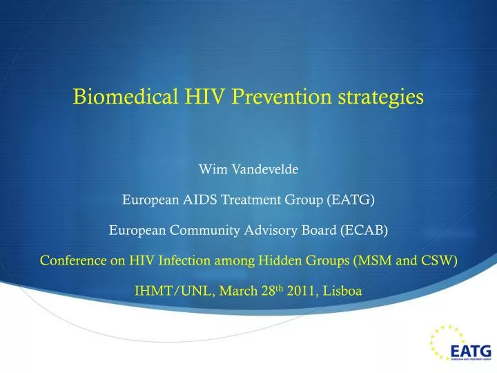 PPT Biomedical HIV Prevention Strategies PowerPoint Presentation