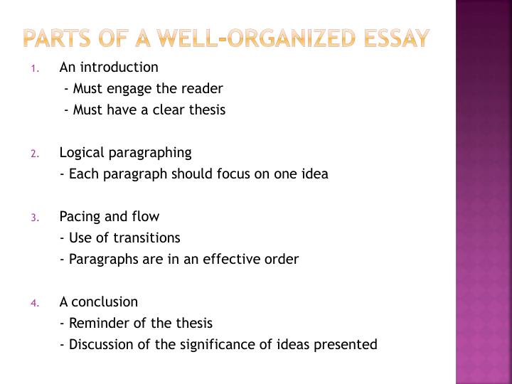 well organized essay well organized essay
