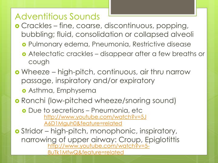 define three types of adventitious breath sounds define three types of adventitious breath sounds
