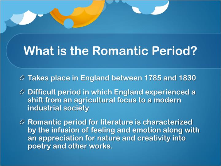 the romantic period in literature essay the romantic period in literature essay